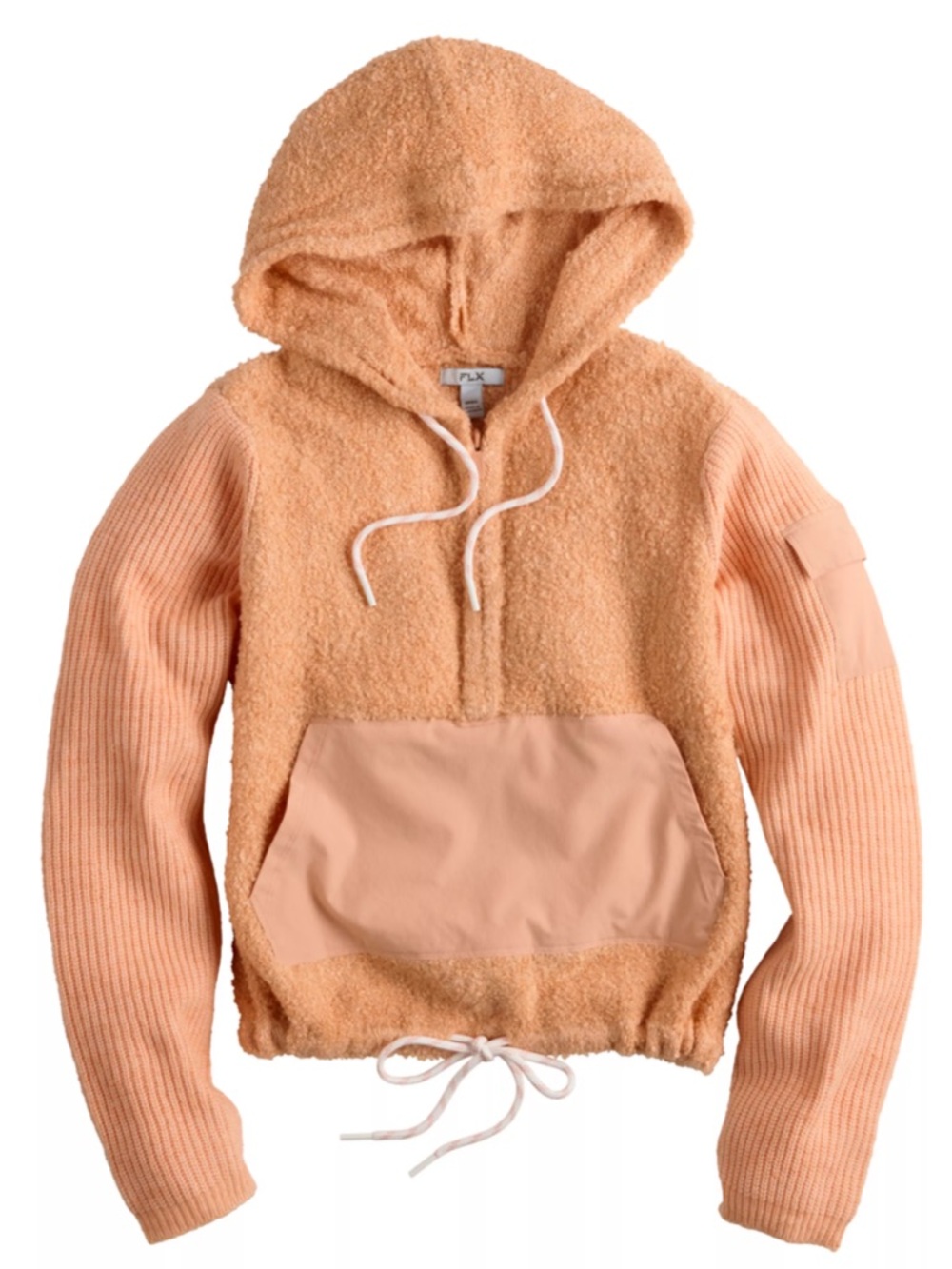 FLX Cozy Peach Half Zip Hoodie Pullover - Picture 3 of 10
